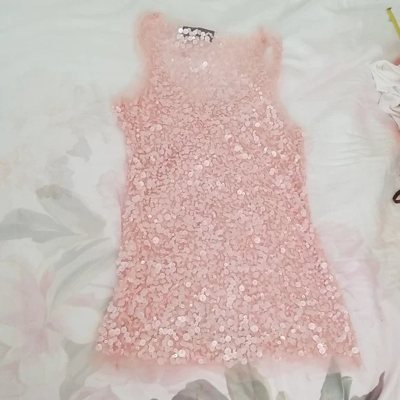 Light pink sequin tank top from Vanity (M) - Picture 5 of 5